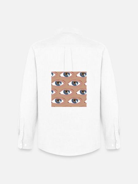 Les yeux alignés - Chemise Oxford homme Stanley/Stella - blanc