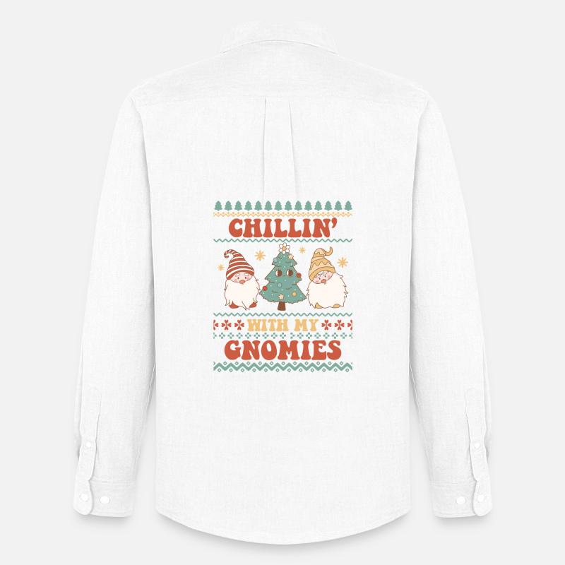 Hässlicher Weihnachtspullover - Männer Oxford Hemd von Stanley/Stella - Weiß