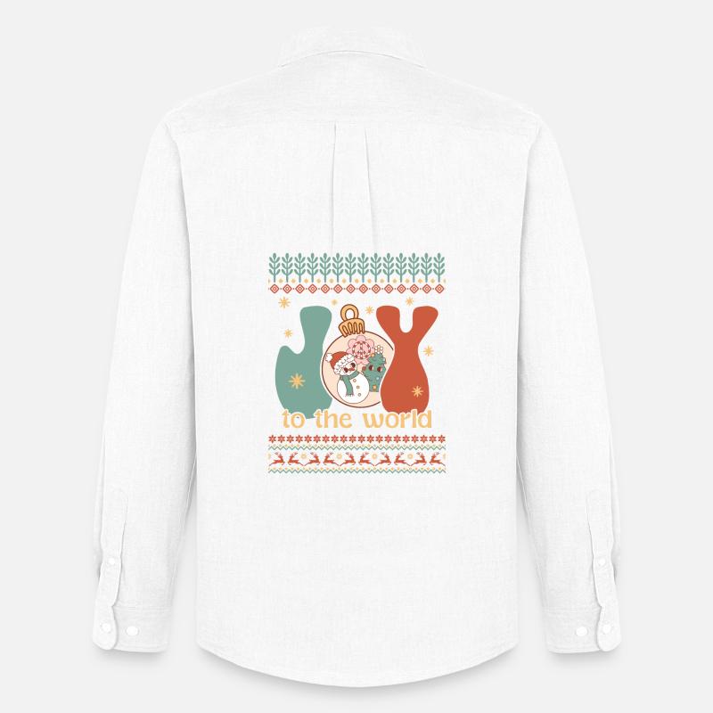 Hässlicher Weihnachtspullover - Männer Oxford Hemd von Stanley/Stella - Weiß