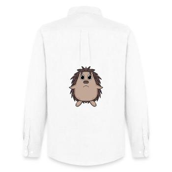 Igel Traurig - trauriger Igel - Männer Oxford Hemd von Stanley/Stella - Weiß - Hinten - AI Model Male 185 dark (185cm)
