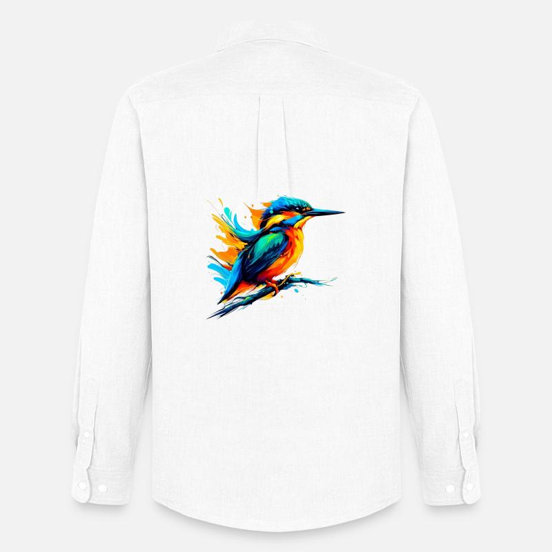 Eisvogel - Männer Oxford Hemd von Stanley/Stella - Weiß