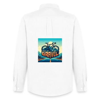 GRAVEL T-Shirt - Männer Oxford Hemd von Stanley/Stella - Weiß - Hinten - AI Model Male 185 dark (185cm)