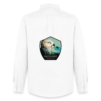Alaskan Bald Eagle Portrait - Men's Oxford Shirt by Stanley/Stella - white - Back - AI Model Male 185 dark (185cm)