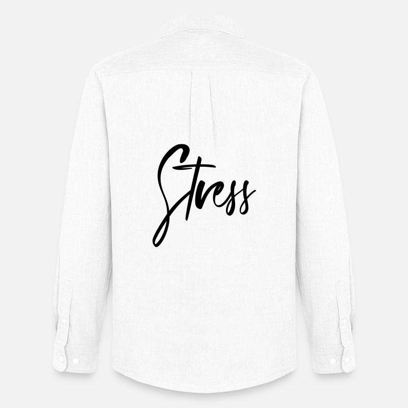 Stress - Männer Oxford Hemd von Stanley/Stella - Weiß