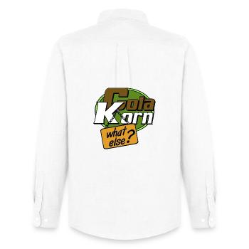 Korn , Party , Weizenkorn Cola Korn what else (25) - Männer Oxford Hemd von Stanley/Stella - Weiß - Hinten - AI Model Male 185 dark (185cm)
