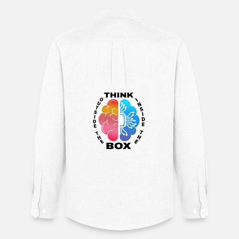 Think outside / inside the Box - Männer Oxford Hemd von Stanley/Stella - Weiß
