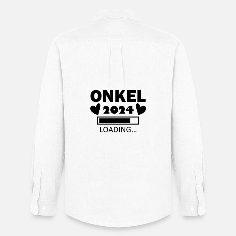 Onkel 2024 - Onkel werden - Männer Oxford Hemd von Stanley/Stella - Weiß