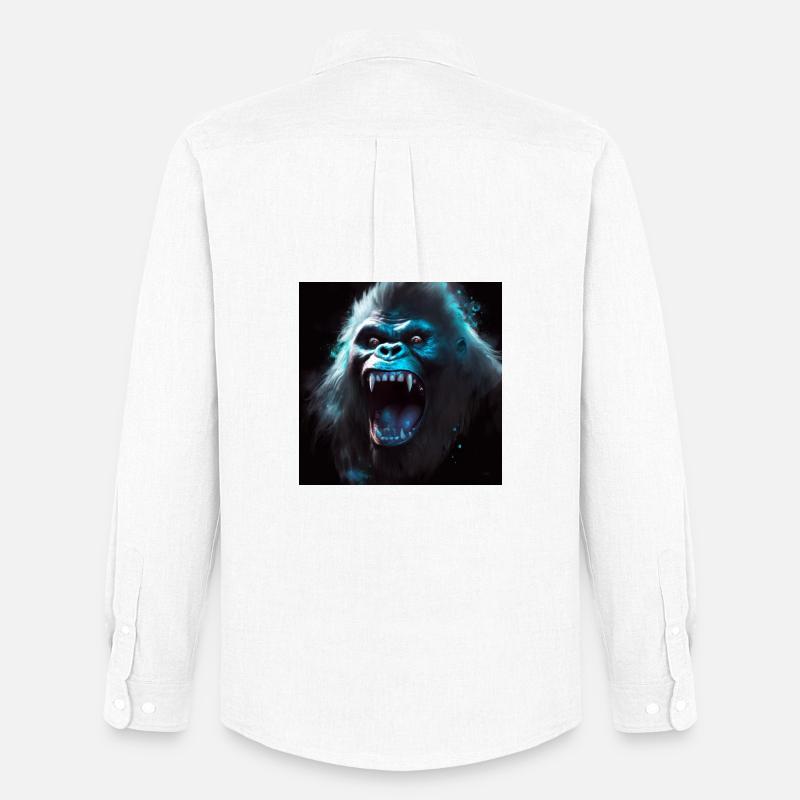 Gorilla 06 - Männer Oxford Hemd von Stanley/Stella - Weiß