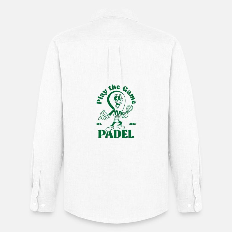 Spielen Sie das Spiel Padelshirt - Männer Oxford Hemd von Stanley/Stella - Weiß