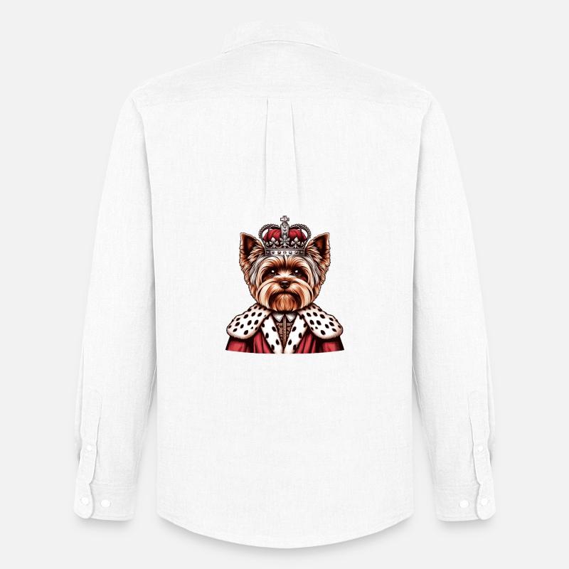 Yorkshire Terrier König - Männer Oxford Hemd von Stanley/Stella - Weiß