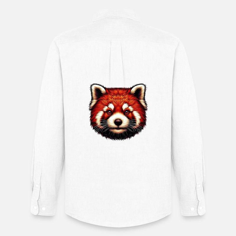 Kleiner Panda - Männer Oxford Hemd von Stanley/Stella - Weiß