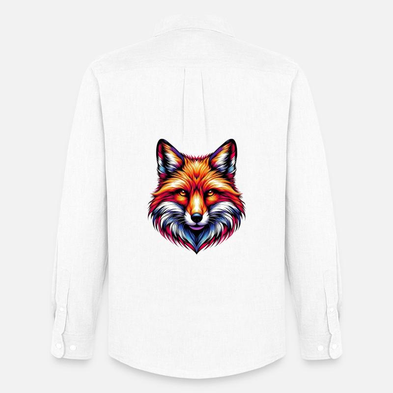 Fuchs - Männer Oxford Hemd von Stanley/Stella - Weiß