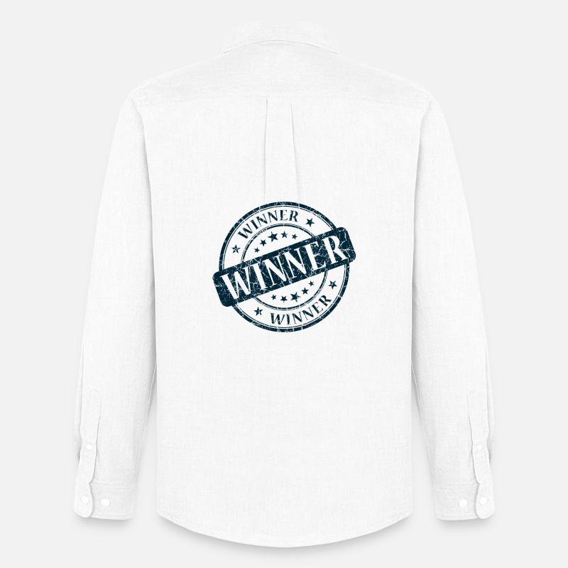 Gewinner, Gewinner, Beste, Gewinner, Beste - Männer Oxford Hemd von Stanley/Stella - Weiß