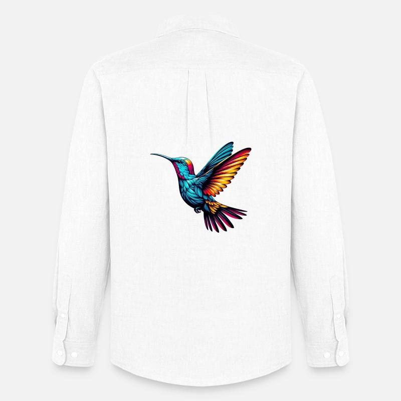 Kolibri - Männer Oxford Hemd von Stanley/Stella - Weiß