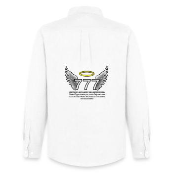 Saints 777 Angel Wings - Men's Oxford Shirt by Stanley/Stella - white - Back - AI Model Male 185 dark (185cm)