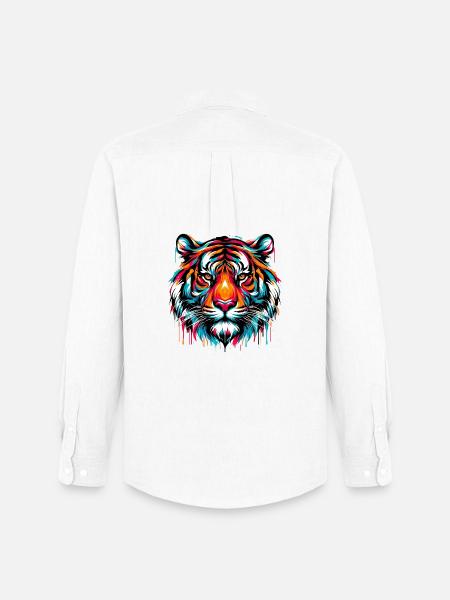 Tiger - Men's Oxford Shirt by Stanley/Stella - white