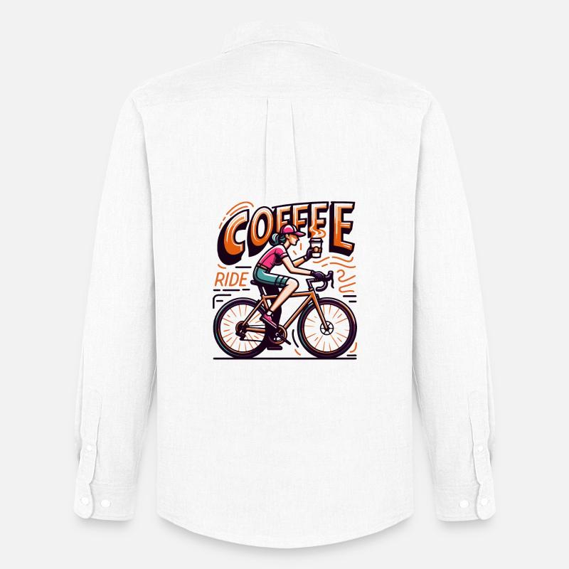 Lebendige Kaffeefahrt Illustration - Männer Oxford Hemd von Stanley/Stella - Weiß