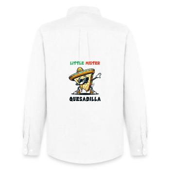 Little Mister Quesadilla Food Dabbing Mexico - Men's Oxford Shirt by Stanley/Stella - white - Back - AI Model Male 185 dark (185cm)