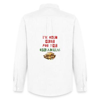 I'm Only Here For The Quesadillas Mexico - Men's Oxford Shirt by Stanley/Stella - white - Back - AI Model Male 185 dark (185cm)