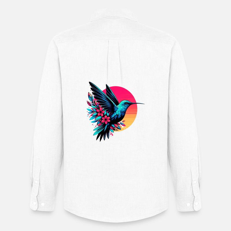 Kolibri - Männer Oxford Hemd von Stanley/Stella - Weiß