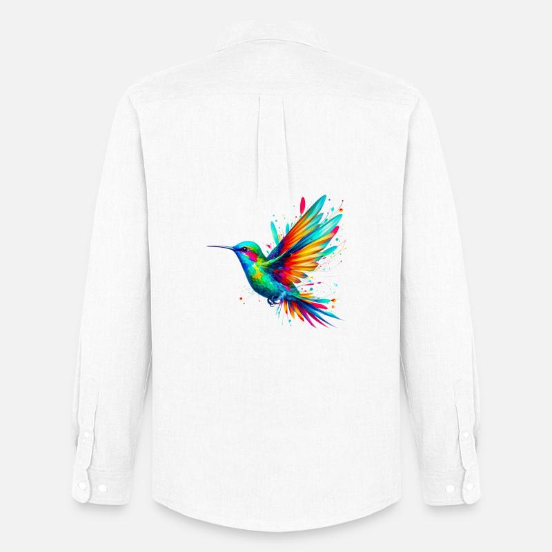 Kolibri - Männer Oxford Hemd von Stanley/Stella - Weiß