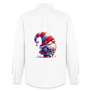 Elfe gobelin gnome - Chemise Oxford homme Stanley/Stella - blanc - Dos - AI Model Male 185 dark (185cm)