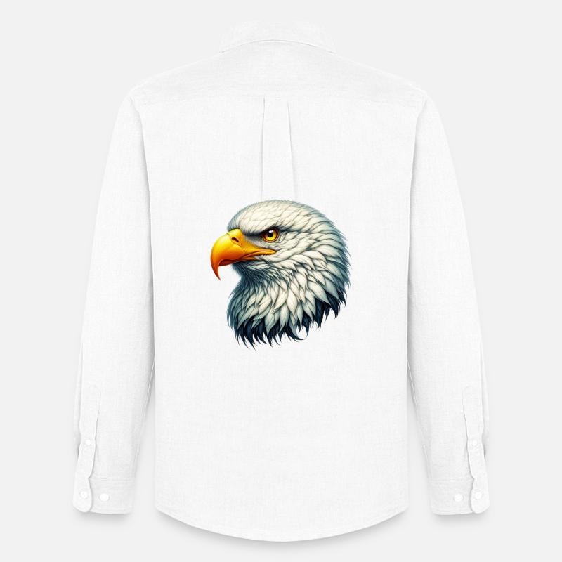Adler - Männer Oxford Hemd von Stanley/Stella - Weiß