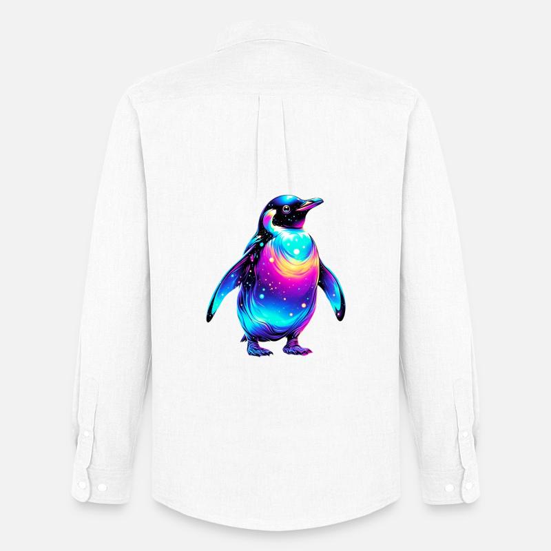 Pinguin - Männer Oxford Hemd von Stanley/Stella - Weiß