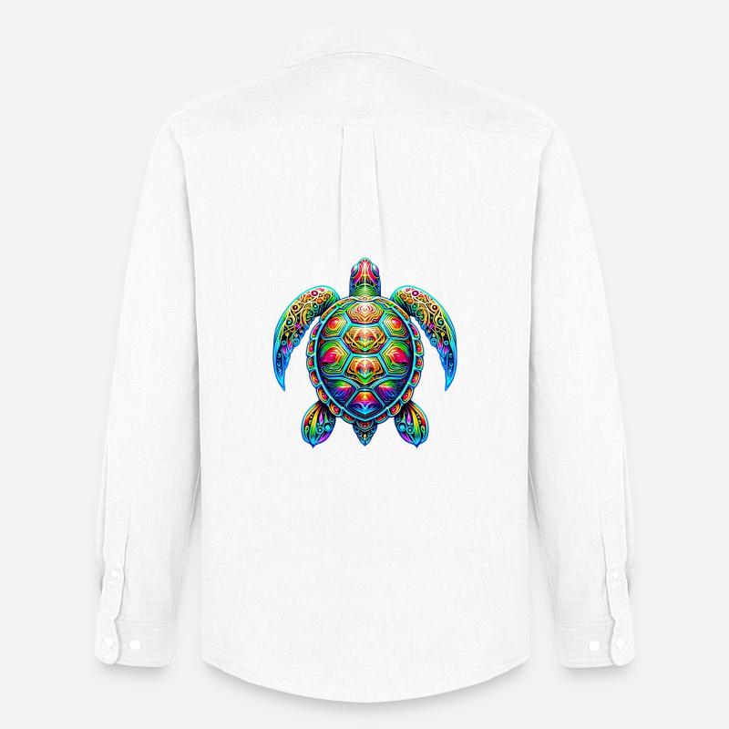 Schildkröte - Männer Oxford Hemd von Stanley/Stella - Weiß