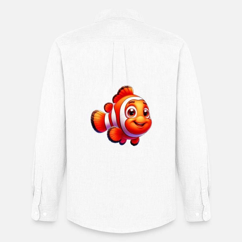 Clownfisch - Männer Oxford Hemd von Stanley/Stella - Weiß