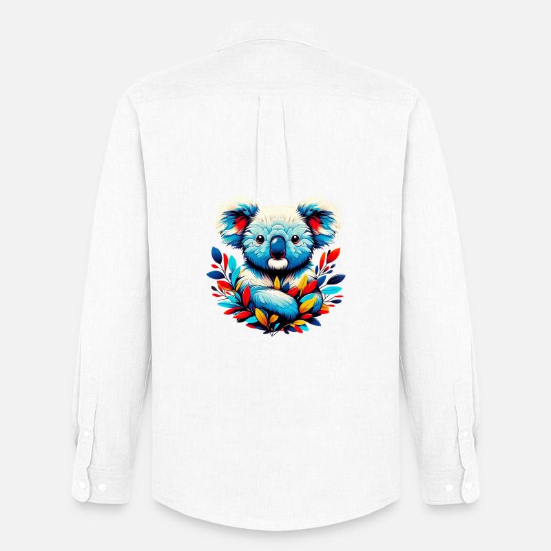 Koala - Männer Oxford Hemd von Stanley/Stella - Weiß