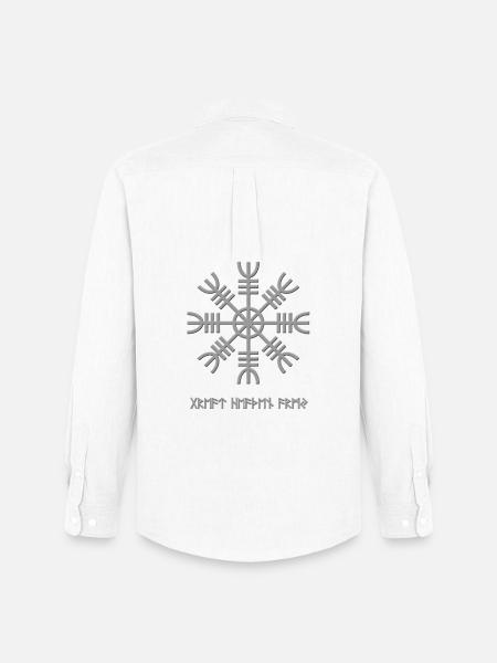 Nordic Snowflake Rune - Men's Oxford Shirt by Stanley/Stella - white