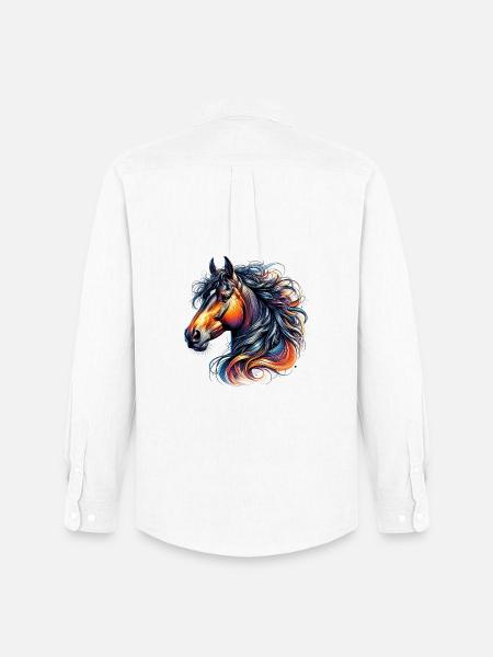 Cheval - Chemise Oxford homme Stanley/Stella - blanc