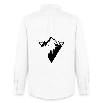 Mountain - Men's Oxford Shirt by Stanley/Stella - white - Back - AI Model Male 185 dark (185cm)