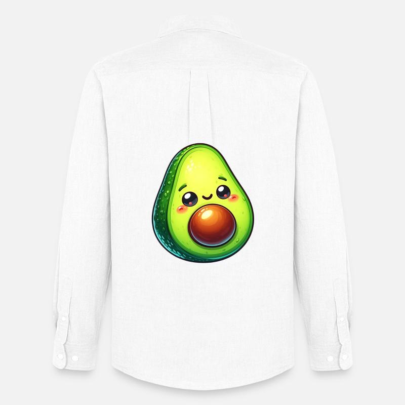 Avocado - Männer Oxford Hemd von Stanley/Stella - Weiß