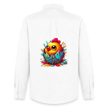 Chick - Men's Oxford Shirt by Stanley/Stella - white - Back - AI Model Male 185 dark (185cm)