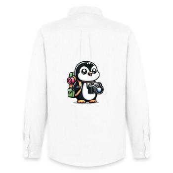 Snapshot Penguin - Photo Adventure - Men's Oxford Shirt by Stanley/Stella - white - Back - AI Model Male 185 dark (185cm)