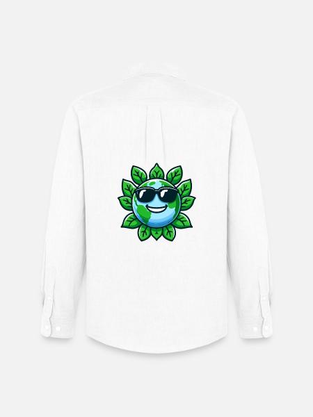 Cool Planet: The Eco-Friendly Earth - Men's Oxford Shirt by Stanley/Stella - white