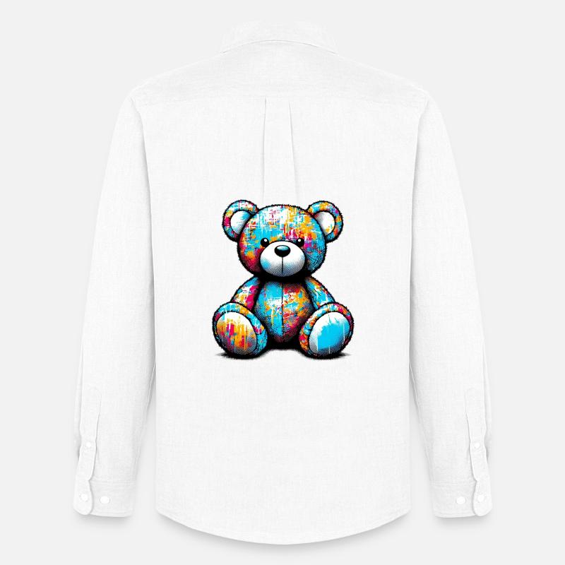 Orso orsacchiotto Teddybär - Männer Oxford Hemd von Stanley/Stella - Weiß