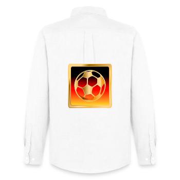 FOOTBALL GERMANY FLAG - Men's Oxford Shirt by Stanley/Stella - white - Back - AI Model Male 185 dark (185cm)