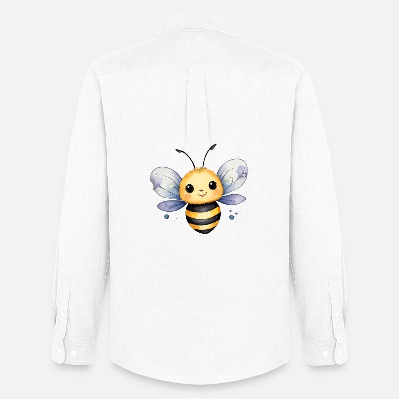 Kleines Bienchen - Männer Oxford Hemd von Stanley/Stella - Weiß