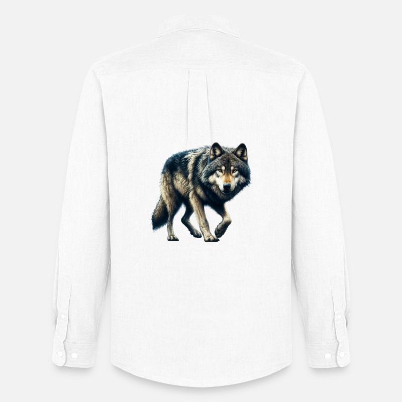 Wolf - Men's Oxford Shirt by Stanley/Stella - white
