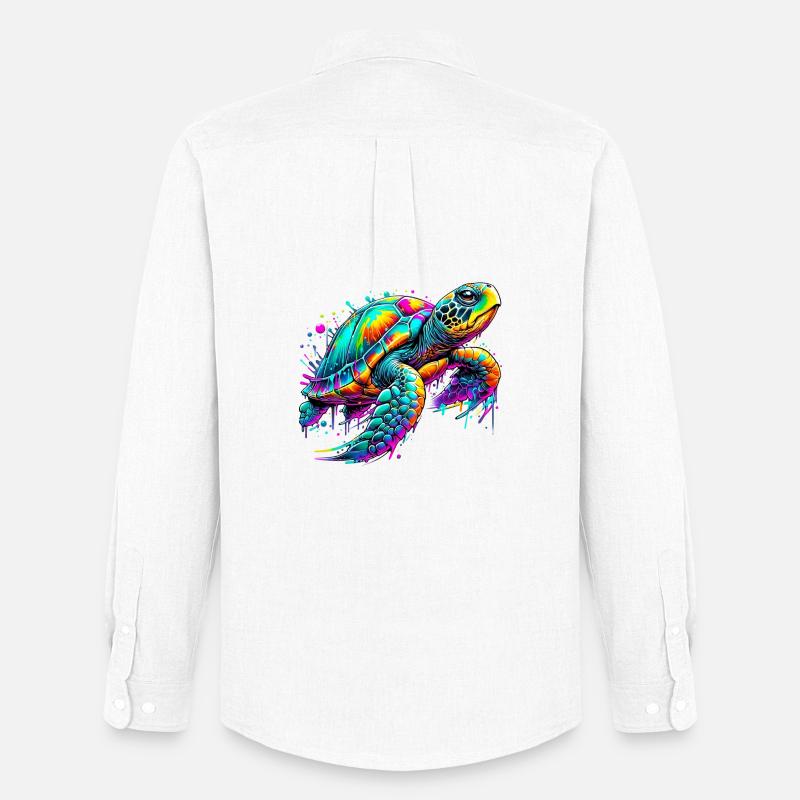 Schildkröte - Männer Oxford Hemd von Stanley/Stella - Weiß