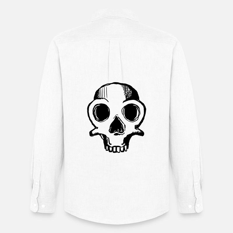 skull 1c - Männer Oxford Hemd von Stanley/Stella - Weiß