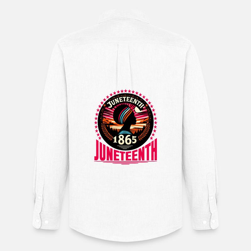 Juneteenth feiern: Freiheit, Erbe, Einheit - Männer Oxford Hemd von Stanley/Stella - Weiß