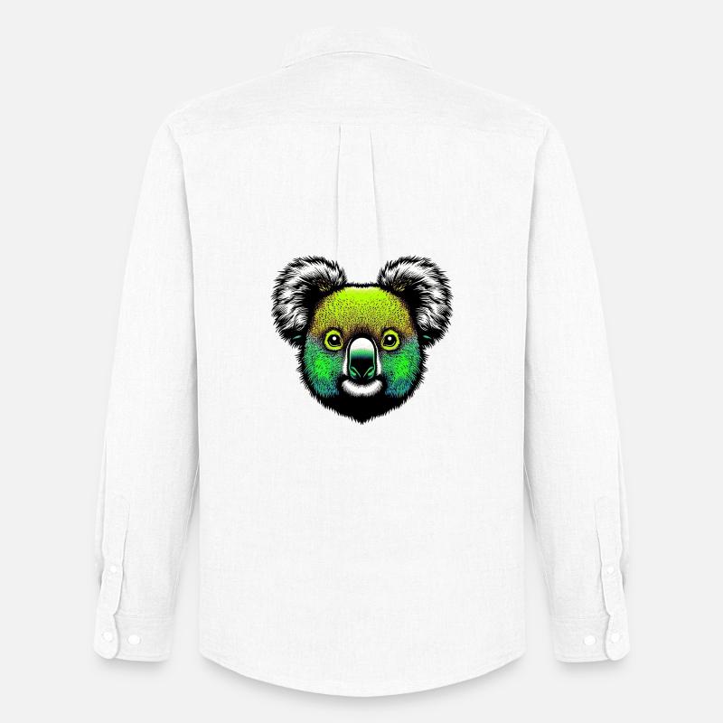 Koala - Männer Oxford Hemd von Stanley/Stella - Weiß