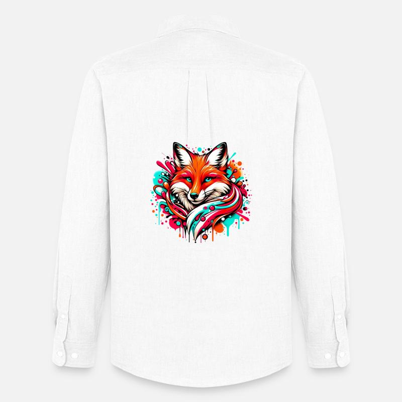Fuchs - Männer Oxford Hemd von Stanley/Stella - Weiß