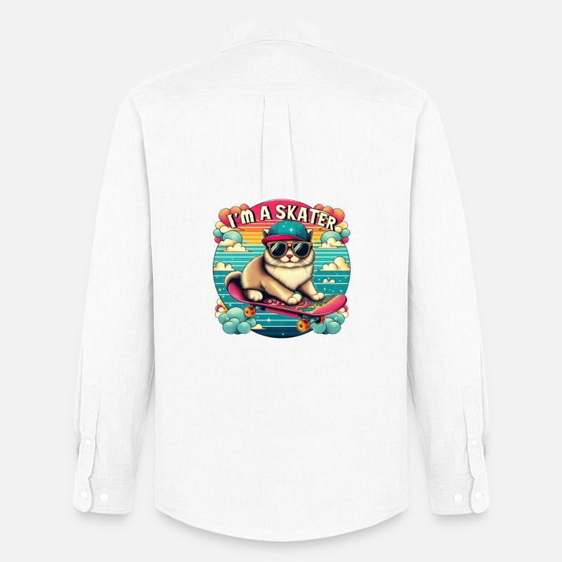 Ich bin ein Skater - Männer Oxford Hemd von Stanley/Stella - Weiß