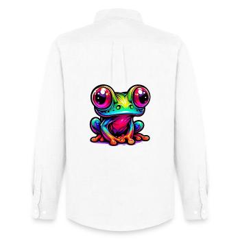 Frog - Men's Oxford Shirt by Stanley/Stella - white - Back - AI Model Male 185 dark (185cm)
