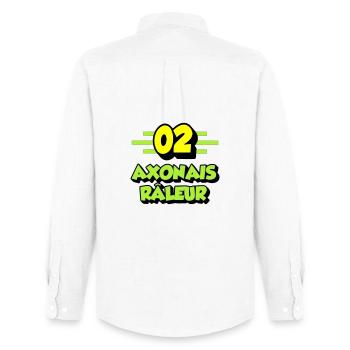 Axonais râleur - Chemise Oxford homme Stanley/Stella - blanc - Dos - AI Model Male 185 dark (185cm)